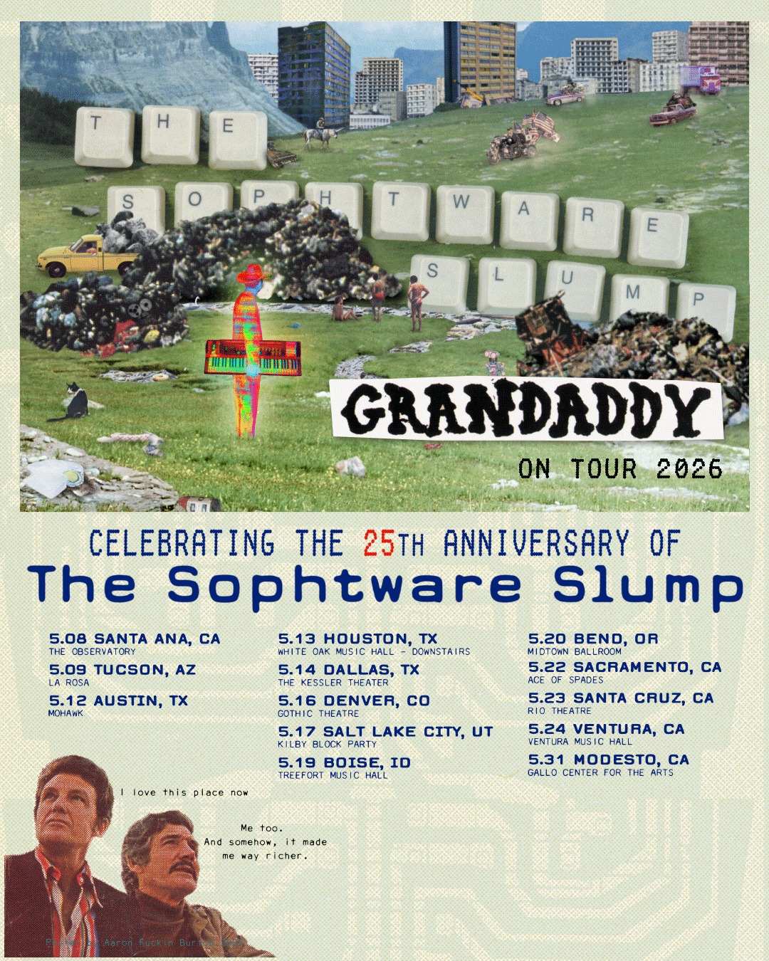 Grandaddy The Sophtware Slump Anniversary Tour Poster 2026